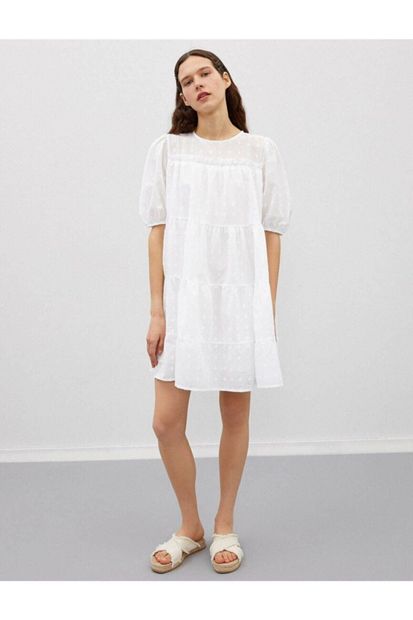 Koton Kadın Elbise Beyaz 1yal88055ıw - 3