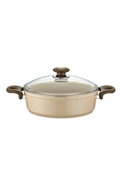 Saffron Granite Flat Rice and Karnıyarık Pot 30cm