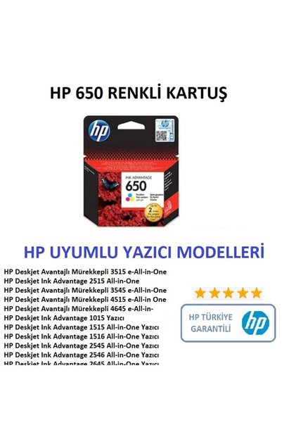 650 Renkli Orjinal Kartuş (cz102ae)