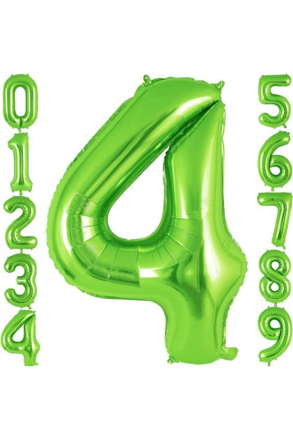 4 Figures Light Green Foil Balloon 32-34" Inc 82 cm
