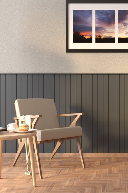 Boyalı Ihlamur Yeşili Dekoratif Duvar Paneli 54 X 105 Cm
