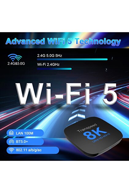 トランススピードAndroid 13.0搭載 8K TV BOX Mediabil Transpeed 8K ATV Android 13 Akıllı TV kutusu RK3528