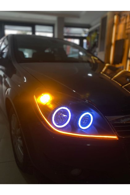 OPEL ASTRA H UYUMLU - FAR İÇİ 4 LÜ O TİP RGB ANGEL - 16 RENKLİ KUMANDALI