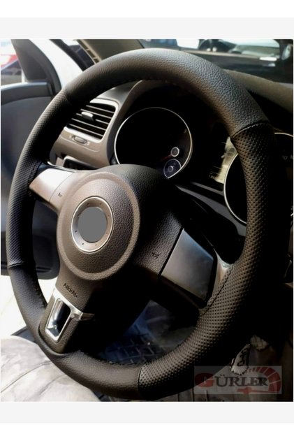 Renault Clio Symbol 3 Uyumlu Dikmeli Direksiyon Kılıfı Noktalı-soft Siyah