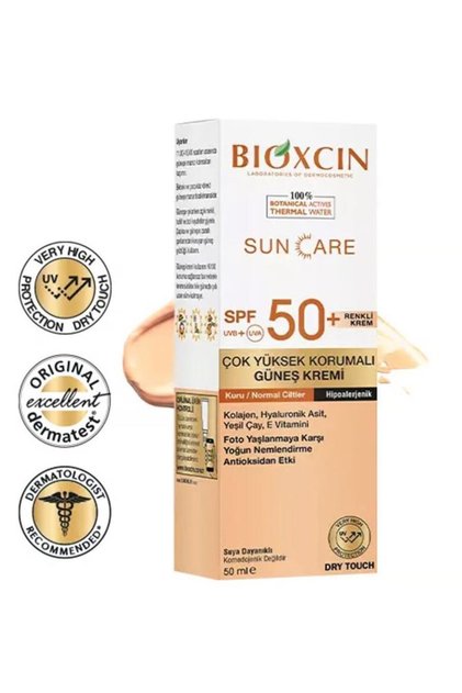 Sun Care - High Protection and Colored Sun Cream for Dry Skin TINTED (Spf50+) 50 Ml - SK