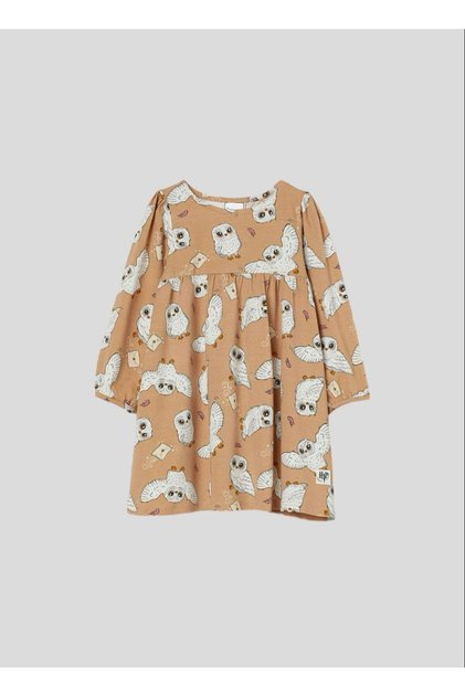 Girl's Harry Potter Owl Hedwig Printed Dress