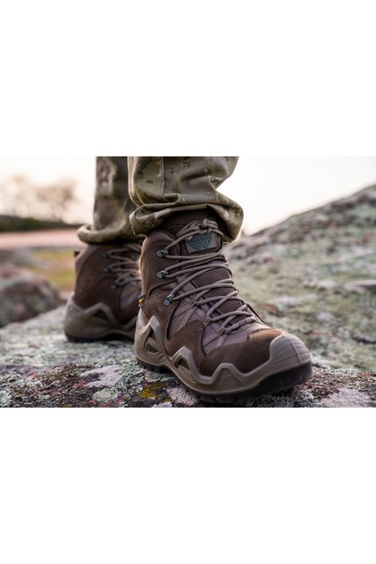 Khk-2049 Nubuk Deri Waterproof Astar Arazi Ve Askeri Bot Haki Rengi Yarım Boy