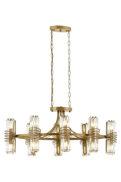 AV-60398-8E-YM Eskitme Kaplama Klasik Avize E14 Metal Kristal 100x60cm
