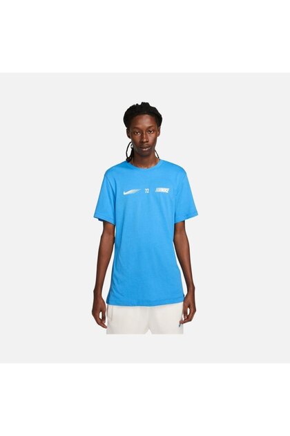 Nike Sportswear Standard Issue Short-Sleeve Erkek Mavi Yumuşak