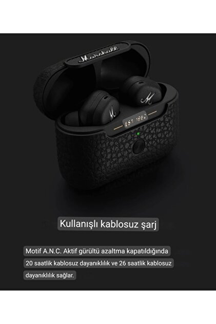 Marshall Motif A.N.C. ワイヤレスイヤフォン Marshall Motif A.N.C TWS Kulak İçi Bluetooth Kulaklık Fiyatları