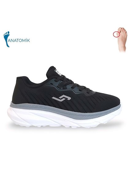 1811-29769 Anatomik Tabanlı Triko Kumaş Yürüyüş & Koşu Ayakkabısı - NKT01811-siyah beyaz-44