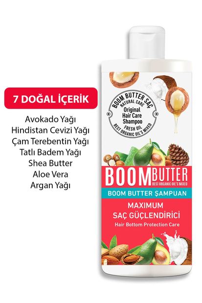 BOOM BUTTER 7 Yağ Içeren Güçlendirici Saç Şampuanı 300 ml - 3