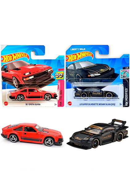 HOT WHEELS 82 Toyota Supra & LB Super Silhouette Nissan Silvia
