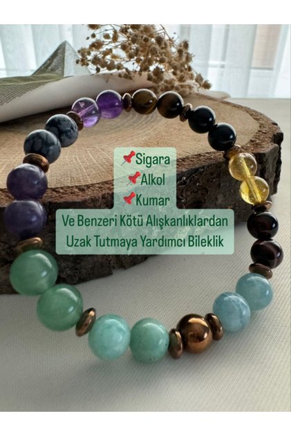 Certified Natural Stone Bracelet to Help Quit Smoking