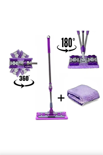 Veliday Kıskaçlı Cam Silme Mopu (Hediye Mop Askılı) Mikrofiber
