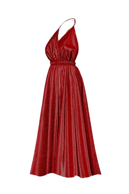 Special Design Red Glitter Midi Dress