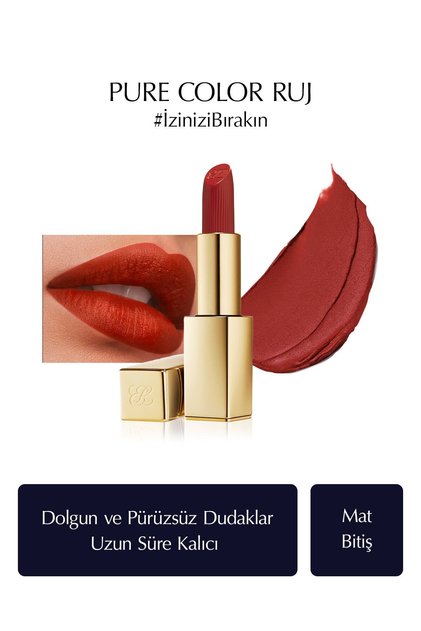 Mat Bitişli Ruj - Pure Color Matte Lipstick - 3.5gr - Renk: 571 Independent