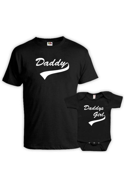 Daddy and Daddys Girl Black Tshirt Zibın (It is a single product and can be combined, prices are separate)