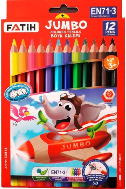 Fatih Dry Paint Pen Jumbo Full Size 12 pcs