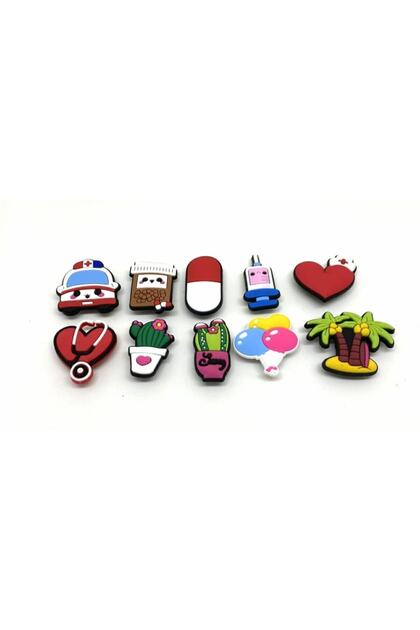 10 Pieces of Slipper Ornaments Jibbitz C-1