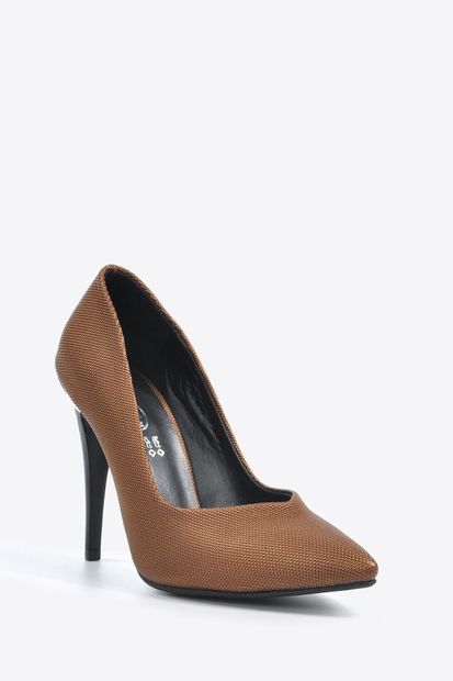 Vizon Ayakkabı Kadın  Bronz-Baskı Klasik Topuklu Ayakkabı VZN20-001Y - 4