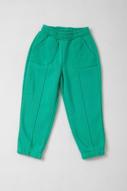 Thick Ribbed Elastic Leg Girl's Sweatpants