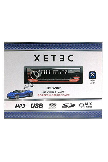 XETEC USB-37 Oto Teyp DSP/USB/SD/AUX/RDS/ 3 Anfi Çıkışlı/4*50W/APP