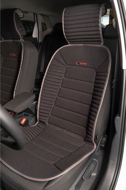 Luxury Front Seat Cushion Set (2 pieces) for Opel Agila - Boomerang Black