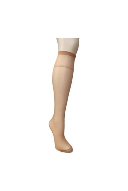12 Pieces Skin Colored Thin Knee-Length Socks