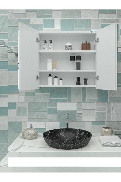 Lavabo Üst Dolap (AYNALI-KULPSUZ) 60x60