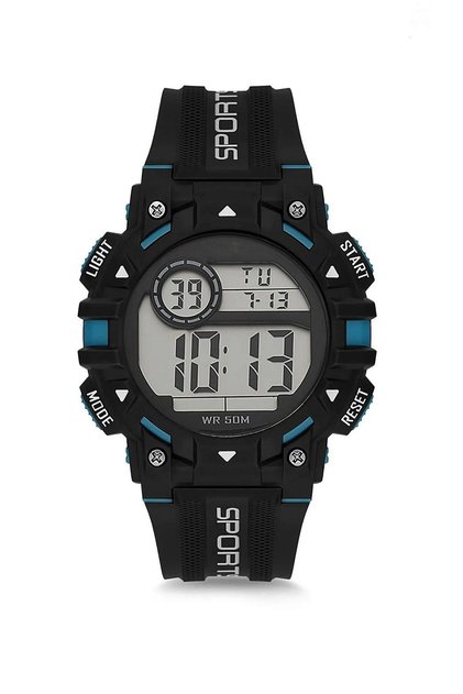 5 atm water resistant sports digital men's wrist watch