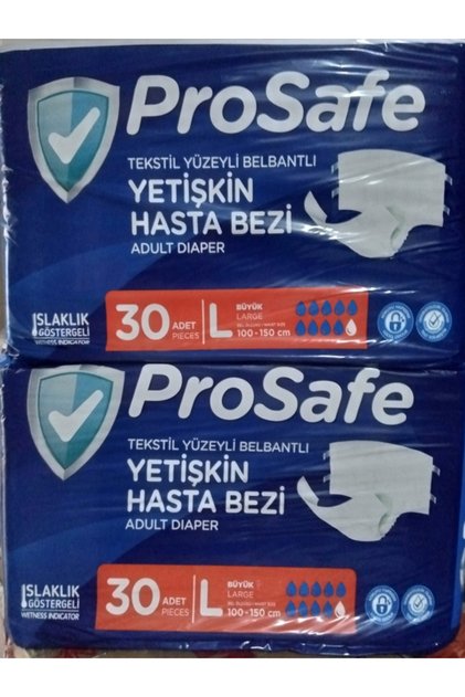 Textile Surface Prosafe Patient Diapers Large Size Large 100-150 cm 2X30 Pieces = 60 Pieces