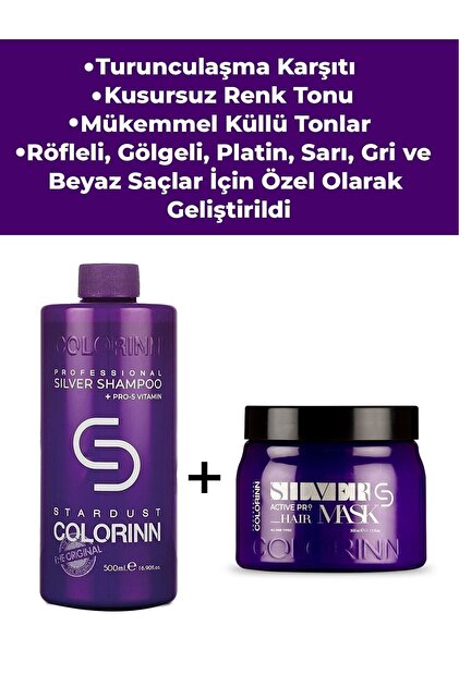 Colorinn 500 Ml Silver Şampuan keratin Maske 500 ml - Fiyatı
