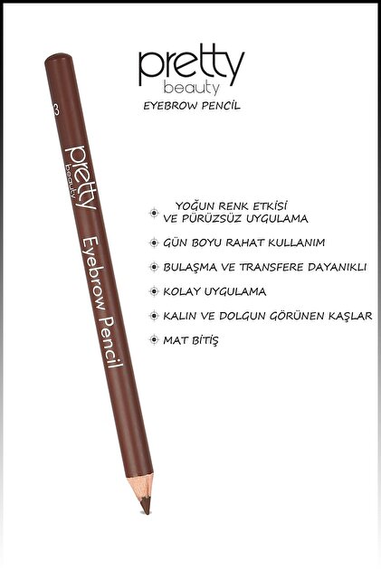 Pretty Beauty Koyu Kahve Kaş Kalemi - Eyebrow Pencil 203 - Fiyatı