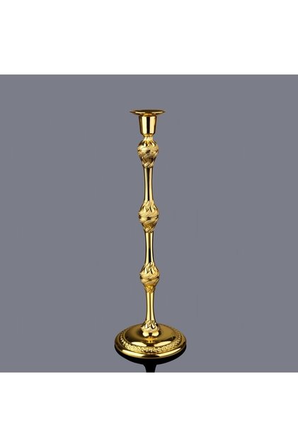 Gold Metal Şamdan Mumluk H.40cm