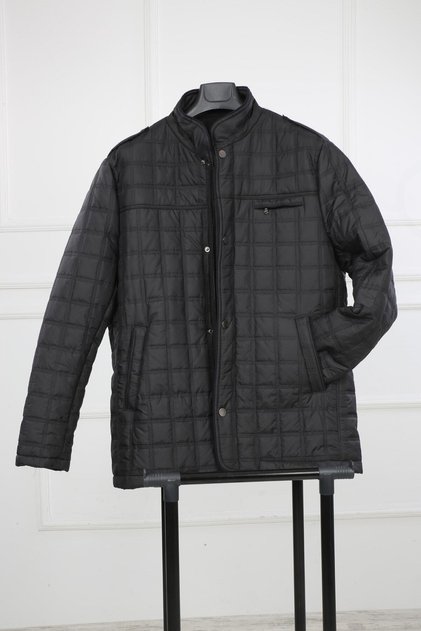 Unisex Siyah Kapitone Mont
