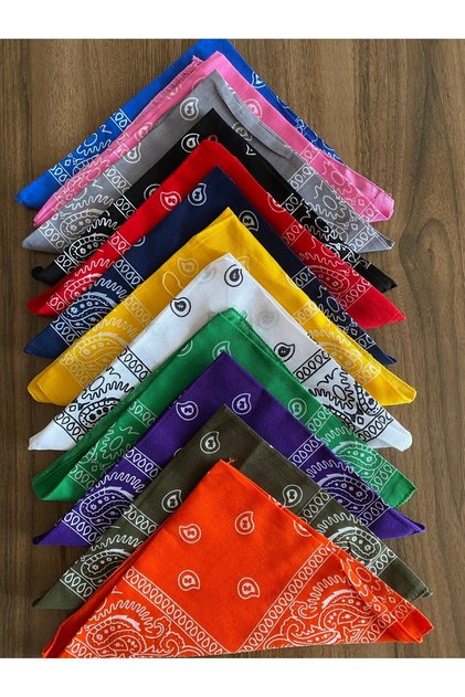 Etnik Desen Bandana Seti 12’li Unisex