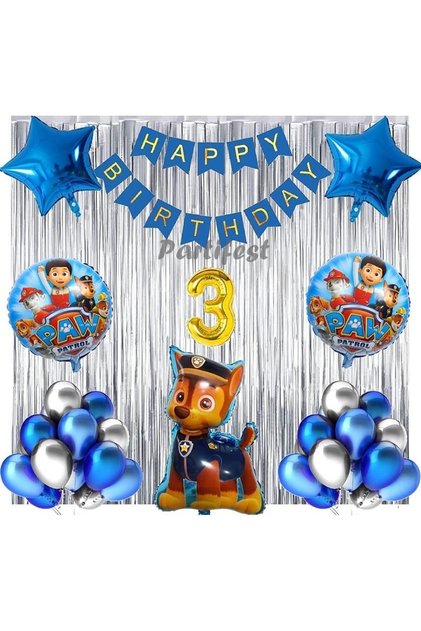 Paw Patrol Balloon Set Paw Petrol 3 Year Old Balloon Set Paw Patrol Birthday Set Paw Patrol Chase