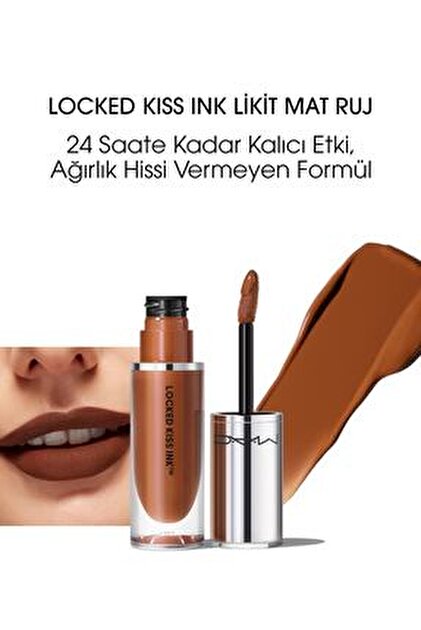 Mac Locked Kiss Ink 24hr Likit Mat Ruj - Ruby True - 4ml