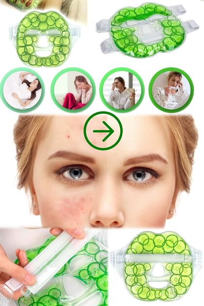 Gel Face Mask, Wrinkle Reducing and Destroying Mask, Cold and Hot Therapy Mask
