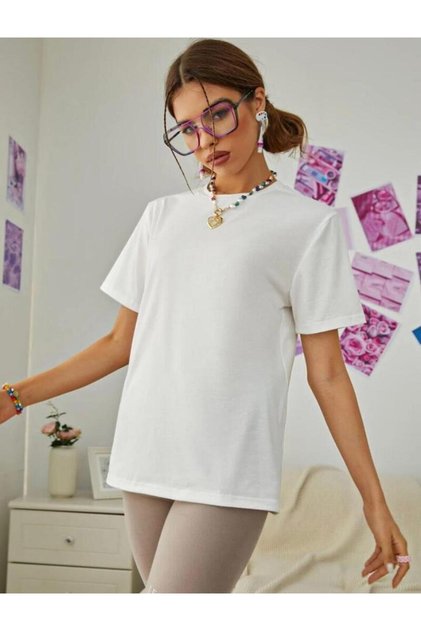 Unisex Crew Neck WHITE Oversize T-shirt