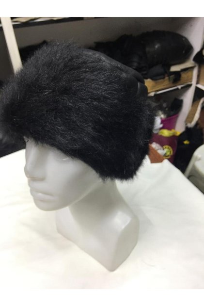 Genuine Lambskin and Leather Bucket Heart Börk Hat