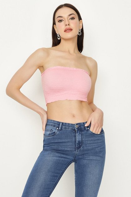 Ženski ružičasti gipeli bustier