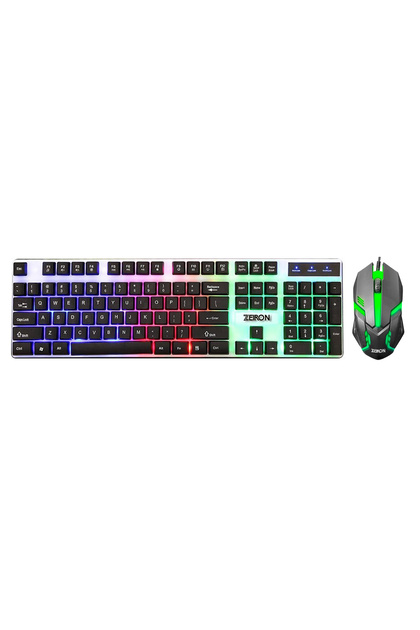 Zeiron T350 Suspansion Q Türkçe Işıklı RGB Klavye Mouse Set