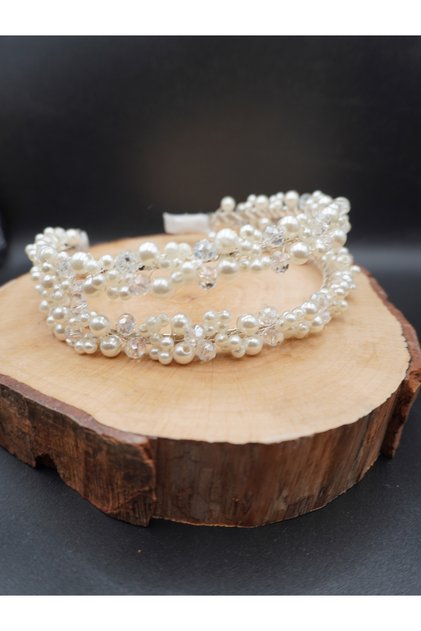 Stylish and Elegant Wedding and Engagement Bridal Crown and Hair Accessory with Completely Handmade Crystal Stones