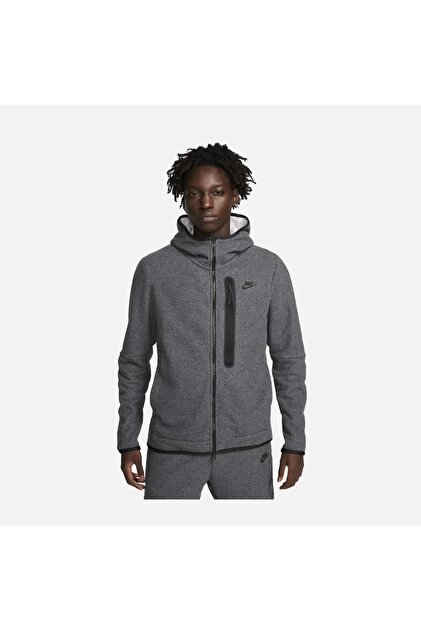 nike winter fleece zip hoodie in black