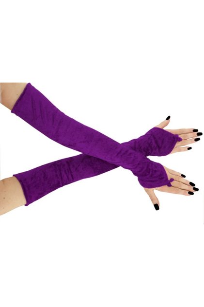 Lina velvet bridal sleeves long purple