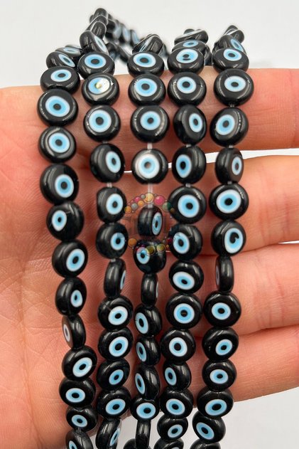 8 Mm Glass Evil Eye Bead Jewelry Making Accessory Bead Bead (1 SERIES-38 PIECES)