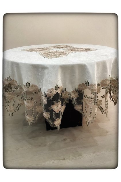 Round Fiskos Velvet Tablecloth