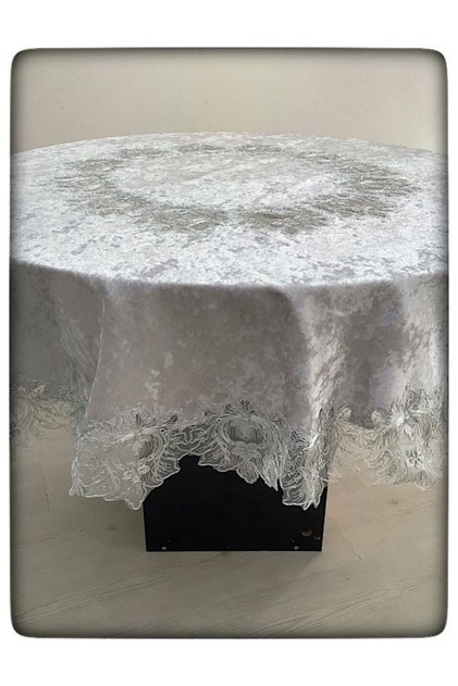 Round Fiskos Velvet Tablecloth